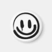 traurig lächelnde Emoji Magnet (Vorne)