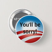 Traurig, Obama Button (Vorne & Hinten)