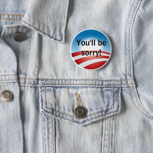Traurig, Obama Button (Beispiel)