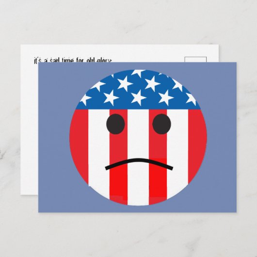 traurig patriotisch postkarte (Vorne/Hinten)