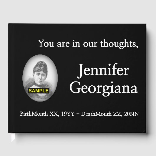 Traurig, respektable Beileid Gästebuch (Vorderseite)