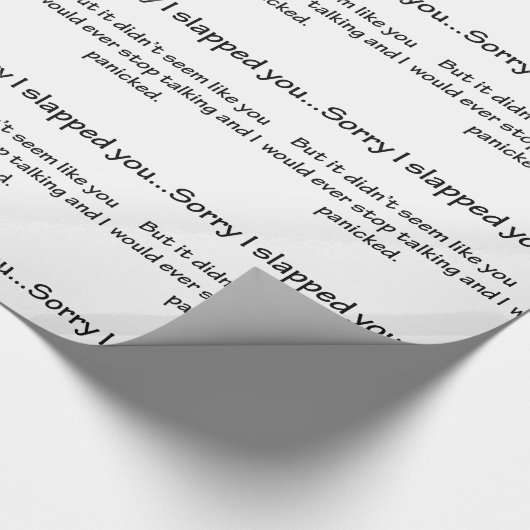 Traurig schlug ich Sie… Geschenkpapier (Ecke)