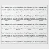 Traurig schlug ich Sie… Geschenkpapier (Flach)