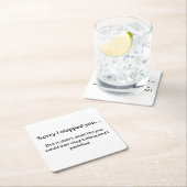 Traurig schlug ich Sie… Rechteckiger Pappuntersetzer (Vor Ort)