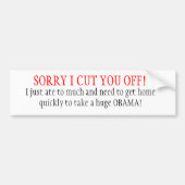 TRAURIG SCHNITT ICH SIE AB! AUTOAUFKLEBER (Vorne)