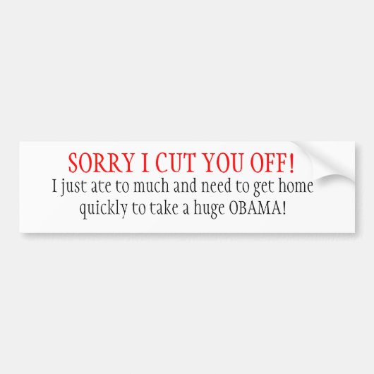 TRAURIG SCHNITT ICH SIE AB! AUTOAUFKLEBER (Vorne)