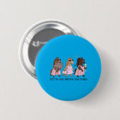 Traurig sein vor der Braut Lustige Hochzeit Pferd Button (Vorne & Hinten)