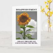 Traurig, Sie aber Sie zu enttäuschen enttäuschen Karte (Gelbe Blume)