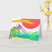 Traurig, Sie zu sehen zu gehen. Grußkarte Karte (Gelbe Blume)