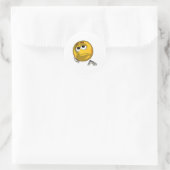 Traurig - Toto Runder Aufkleber (Tasche)
