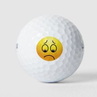Traurig, verloren, goofballs. golfball