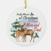 Traurig vermisst bei Weihnachten Wasserfarben Art Keramik Ornament (Vorne)