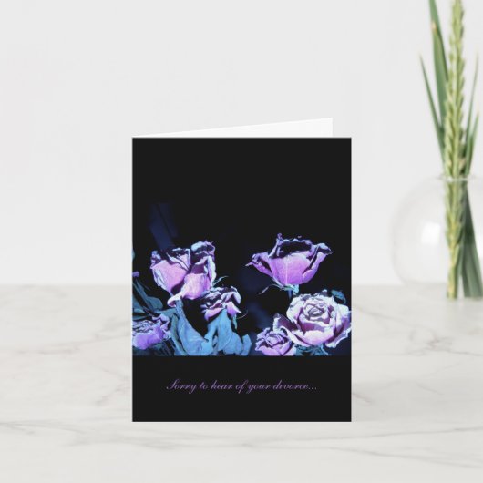 Traurig, von Ihre Scheidung zu hören… Karte (Vorderseite)