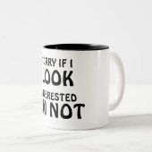 Traurig, wenn ich interessiert… mich SCHAUE, sind Zweifarbige Tasse (VorderseiteRechts)