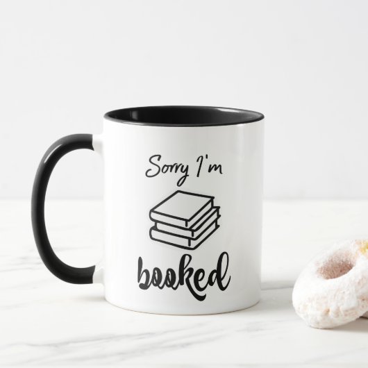 Traurig werde ich gebucht tasse (Mit Donut)