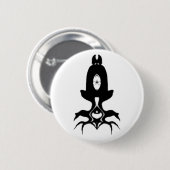 Traurige Alien Bobby-Skizze Button (Vorne & Hinten)