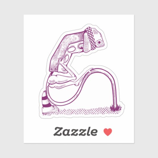 traurige Ampel Aufkleber (Blatt)