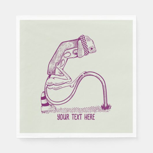 traurige Ampel Serviette (Vorderseite)