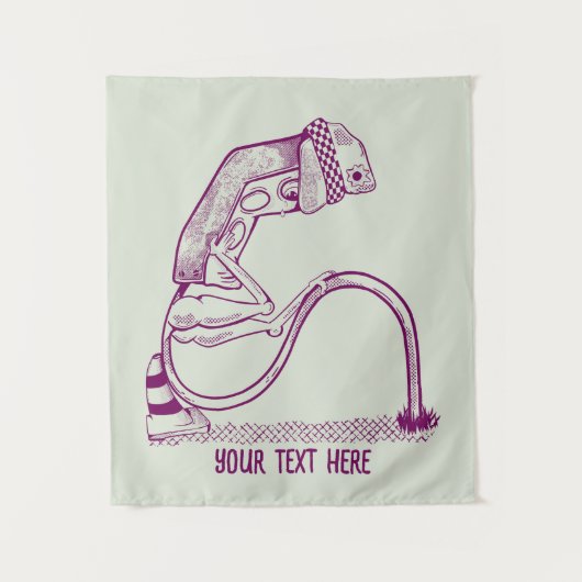 traurige Ampel Wandteppich (Vorderseite)