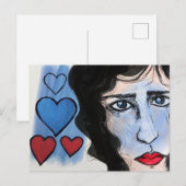 Traurige Augen Postkarte (Vorne/Hinten)