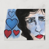 Traurige Augen Postkarte (Vorderseite)