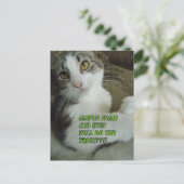 Traurige Augen Postkarte (Stehend Vorderseite)