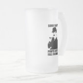 Traurige Baby-Zuhälter fallen nicht in Liebe Mattglas Bierglas (VorderseiteRechts)