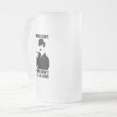 Traurige Baby-Zuhälter fallen nicht in Liebe Mattglas Bierglas (Vorderseite Links)