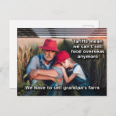 Traurige Bauer - Zölle - Verkauf von Großhirten Postkarte (Vorne/Hinten)