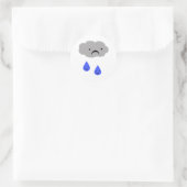Traurige Cloud Runder Aufkleber (Tasche)
