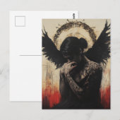 Traurige Dark Angel Fantasy Postkarte (Vorne/Hinten)