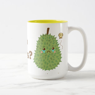 Traurige Durian, die keine Umarmungen bekommt Zweifarbige Tasse
