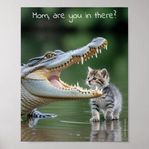Traurige einsame Haustiere Poster Druck: Mama, bis