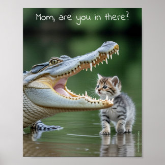 Traurige einsame Haustiere Poster Druck: Mama, bis
