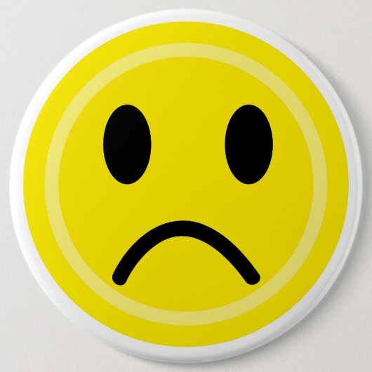 Traurige Emoticon Button (Vorderseite)