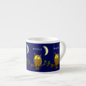 Traurige Eule mit Tränen und Mond vermisst, Sie Ca Espressotasse (Vorderseite Rechts)