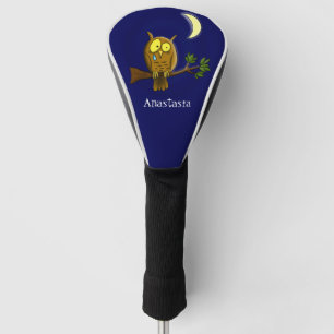 Traurige Eule mit Tränen und Mond vermisst, Sie Ca Golf Headcover