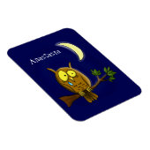 Traurige Eule mit Tränen und Mond vermisst, Sie Ca Magnet (Rechte Seite)