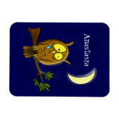 Traurige Eule mit Tränen und Mond vermisst, Sie Ca Magnet (Horizontal)