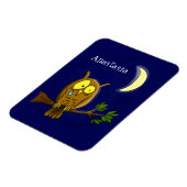 Traurige Eule mit Tränen und Mond vermisst, Sie Ca Magnet (Linke Seite)