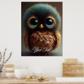 Traurige Eule. Poster (Küche)
