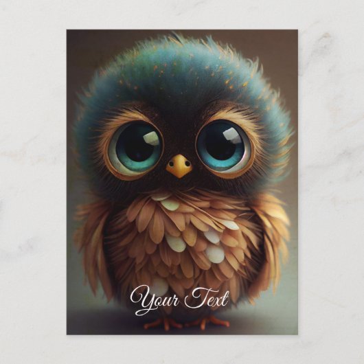 Traurige Eule. Postkarte (Vorderseite)