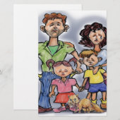 traurige Familie Briefpapier (Vorne/Hinten)