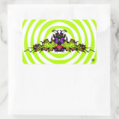 Traurige farbige Goblin-Demon-Kreatur v2 Rechteckiger Aufkleber (Tasche)