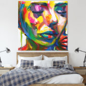 traurige Frauen Leinwanddruck (Insitu (Schlafzimmer))