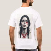 Traurige Frauen T-Shirt (Rückseite)