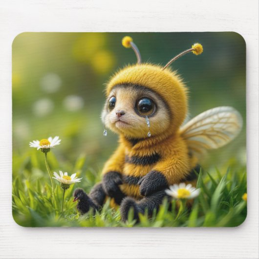 Traurige Hummeln mit Tränen Mousepad (Vorne)