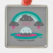 Traurige Insel 2 Silbernes Ornament (Vorne)