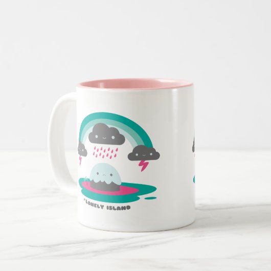 Traurige Insel 2 Zweifarbige Tasse (Vorderseite Links)