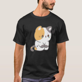 Traurige Katze in Grunge, traurige Katze Emoji T-Shirt